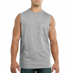 relaxed fit heavyweight sleeveless pocket t-shirt