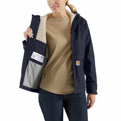 women's flame-resistant full swing® quick duck® jacket/sherpa-lined - 3 warmest rating