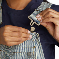 railroad stripe denim bib overall