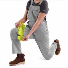 railroad stripe denim bib overall