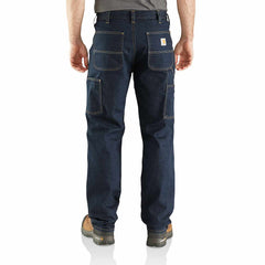 relaxed straight rugged flex® double-front denim dungaree