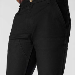 slim tapered rugged flex duck double-front dungaree