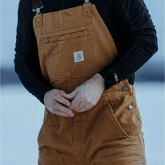 men's insulated bib overall - loose fit - duck - 3 warmest rating