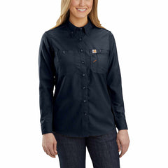 women's flame resistant force relaxed fit lightweight long-sleeve button-front shirt