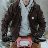 men's sherpa-lined jacket - relaxed fit - washed duck - 3 warmest rating