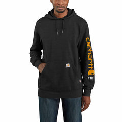 flame-resistant carhartt force® loose fit midweight hooded logo graphic hoodie
