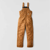 women's insulated bib overalls - loose fit - washed duck - 4 extreme warmth
