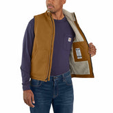 flame-resistant duck sherpa lined vest