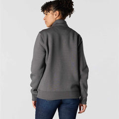 women's relaxed fit midweight quarter-zip mock-neck sweatshirt