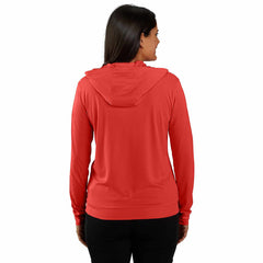 women's force sun defender™ relaxed fit lightweight long-sleeve hooded graphic t-shirt