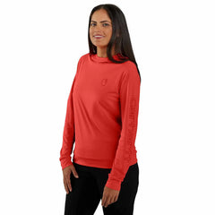 women's force sun defender™ relaxed fit lightweight long-sleeve hooded graphic t-shirt