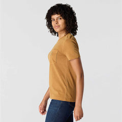 women's re-engineered relaxed fit midweight short-sleeve garment dye pocket t-shirt