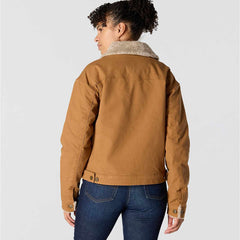 women's rugged flex® loose fit canvas sherpa-lined jacket - 2 warmer rating