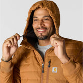 rain defender® relaxed fit lightweight insulated hooded jacket - 3 warmest rating