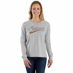 women's tencel™ fiber series loose fit long-sleeve logo graphic t-shirt