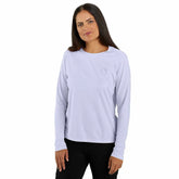 women's force sun defender™ relaxed fit lightweight long-sleeve logo graphic t-shirt