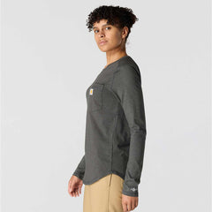 women's carhartt force® relaxed fit midweight long-sleeve pocket t-shirt