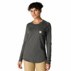 women's carhartt force® relaxed fit midweight long-sleeve pocket t-shirt