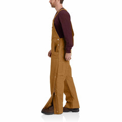 loose fit firm duck insulated bib overall - 2 warmer rating