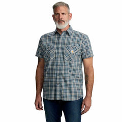 rugged flex® relaxed fit lightweight short-sleeve plaid shirt