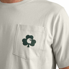 relaxed fit heavyweight short-sleeve pocket shamrock graphic t-shirt