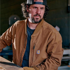 rugged flex® duck relaxed fit bomber jacket