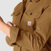 women's rugged flex® loose fit canvas chore coat - 1 warm rating