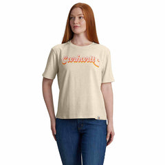 women's tencel™ fiber series loose fit short-sleeve script graphic t-shirt