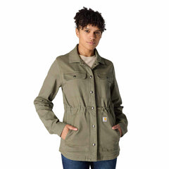 women's tencel™ fiber series relaxed fit canvas coat - 1 warm rating