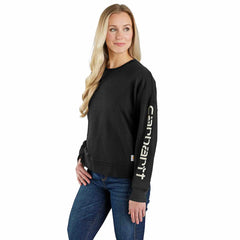 women's tencel™ fiber series loose fit sleeve graphic sweatshirt