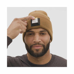 knit cuff led light beanie