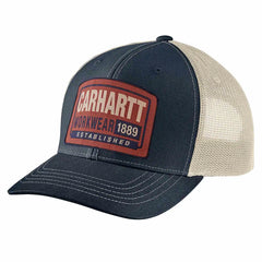 canvas mesh-back workwear patch cap