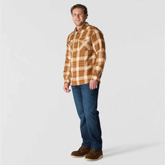 montana rugged flex™ relaxed fit lightweight long-sleeve snap-front plaid shirt