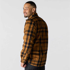 relaxed fit flannel sherpa-lined shirt jac
