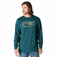 loose fit heavyweight long-sleeve logo graphic t-shirt