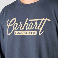 loose fit heavyweight long-sleeve script graphic t-shirt