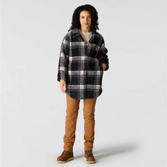women's loose fit fleece coat