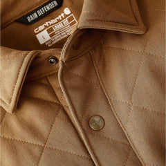 rain defender® loose fit heavyweight quilted snap front shirt jac