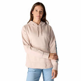 oversized-fit midweight hooded mountain graphic sweatshirt