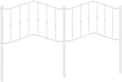 Headboard White Powder-Coated Steel 70.9 in Durable Headboard373874