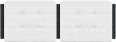 Headboard Cushion White and Black 53.9" Faux Leather,Premium Faux Leather Headboard Cushion with Comfort Foam for Excellent Back Support and Enhanced Bedroom Decor Beds Headboards & Footboards
