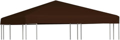 Gazebo Canopy Replacement Top,Outdoor Patio Garden Tent,Protection from UV Rays,with Waterproof PVC Coating,Gazebo Top Cover 9.1 oz/yd9.8'x9.8' -Brown-(Fast Delivery)
