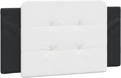 Bedroom Accessories Headboard Cushion White and Black 39.4" Faux Leather