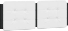 Headboard Cushion White and Black 53.9" Faux Leather,Premium Faux Leather Headboard Cushion with Comfort Foam for Excellent Back Support and Enhanced Bedroom Decor Beds Headboards & Footboards