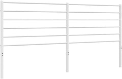 Headboard White Powder-Coated Steel 76 in Durable Headboard352405