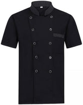 2x Unisex Chef Jacket Short Sleeve Restaurant Men Women Uniform Workwear,