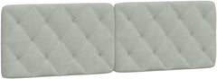 Upholstered headboard Footboard Set Bed headboardsHeadboard Cushion Light Gray 59.8" Velvet
