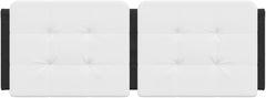 Headboard Cushion Black and White 53.9" Faux Leather Bed Structure