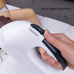 Electric Egg Beater 7 Speed Cream Hand Mixer with Turbo Beater Home Kitchen Use for Making Cake & Baking White 15.5 * 17.5 * 13cm fine