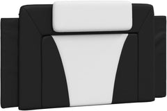 Enhance Comfort and Style with Faux Leather Headboard Cushion, Soft Foam Filling, Easy Installation, Black and White 39.4"